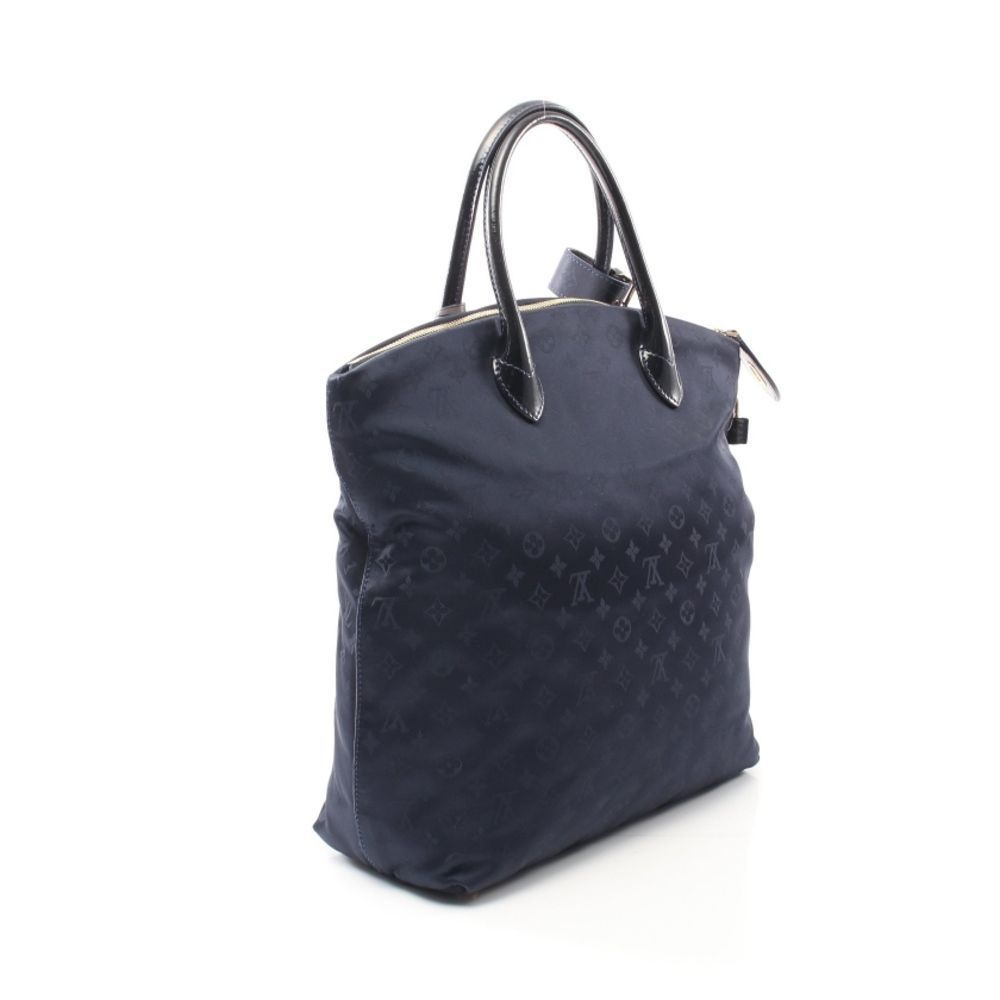 Louis Vuitton Lockit Marine Monogram Nylon Leather Navy Black MM Handbag - Picture 2 of 5